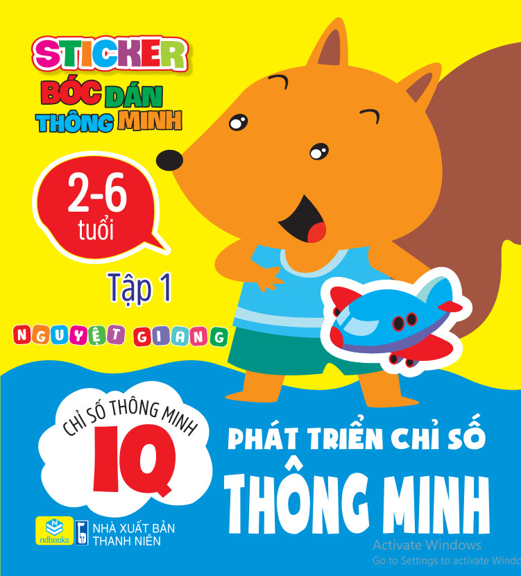 Combo 3 cuốn Sticker bóc dán thông minh IQ