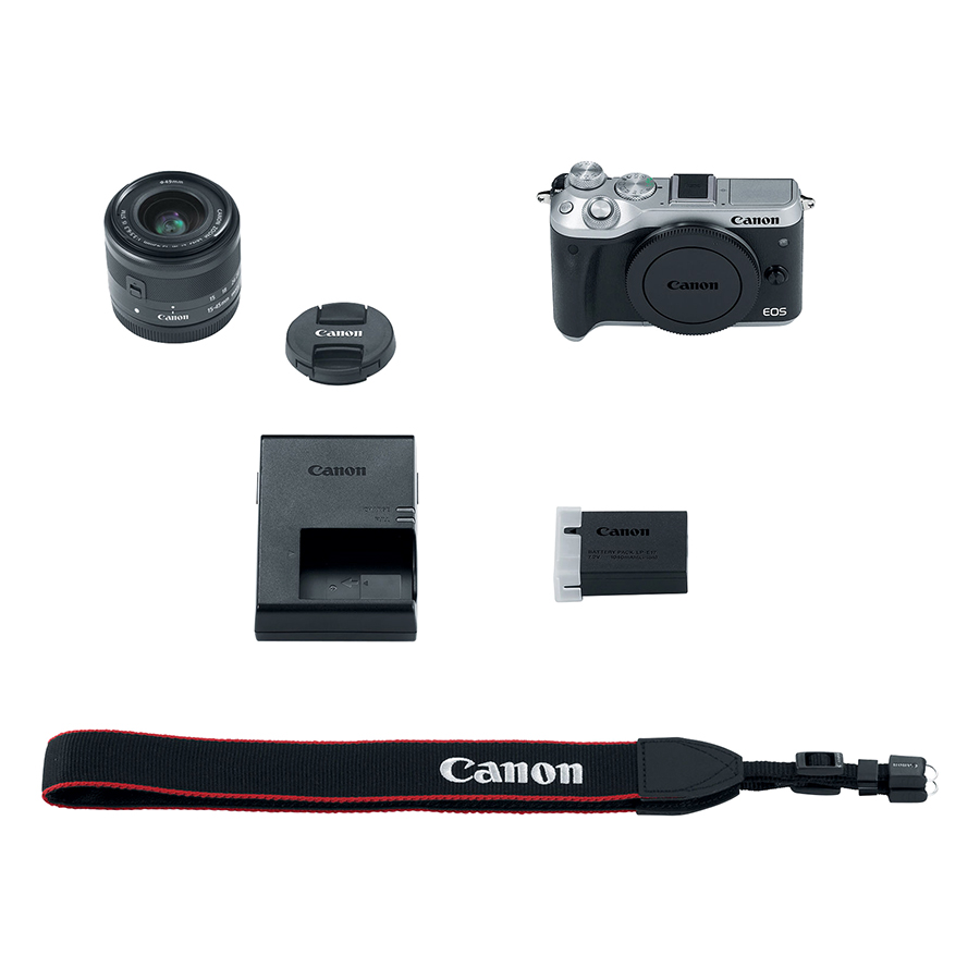 Máy Ảnh Canon EOS M6 Kit 15-45mm (Bạc) - Hàng Chính Hãng (Tặng Kèm Thẻ Nhớ Và Túi Đựng Máy Ảnh)