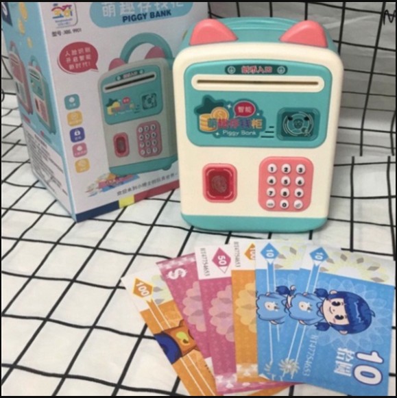 Két Mini Xanh Hồng Cho Bé. Két Hiện Đại Kết Hợp Khóa Vân Tay Và Mật Mã
