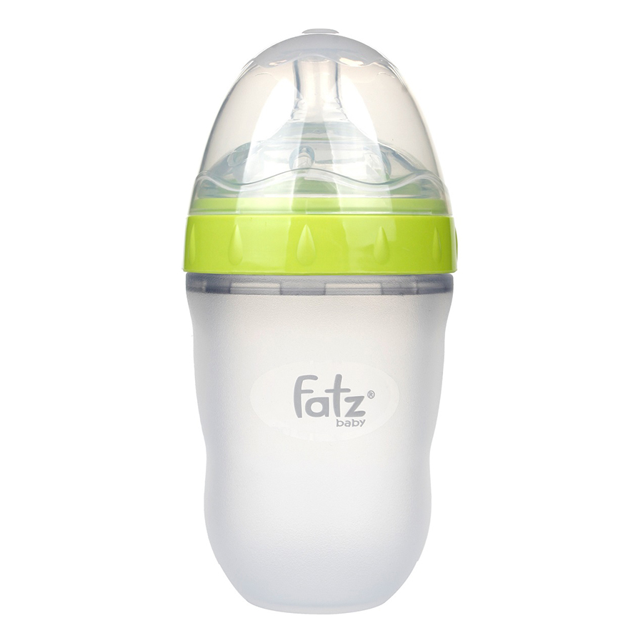 Bình Sữa Silicon Cổ Siêu Rộng 240ml Fatzbaby FB0240C - Màu