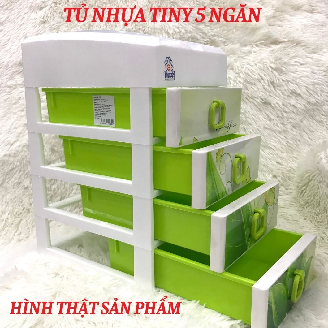 Tủ nhựa Tiny ngăn kéo đa năng đựng đồ để bàn tiện dụng 100% nhựa PP Đại Đồng Tiến an toàn sức khỏe