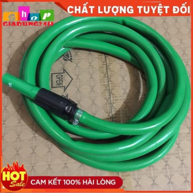 COMBO 10 mét dây bơm nước tưới cây rửa xe kèm đầu vòi và 2 đai xiết