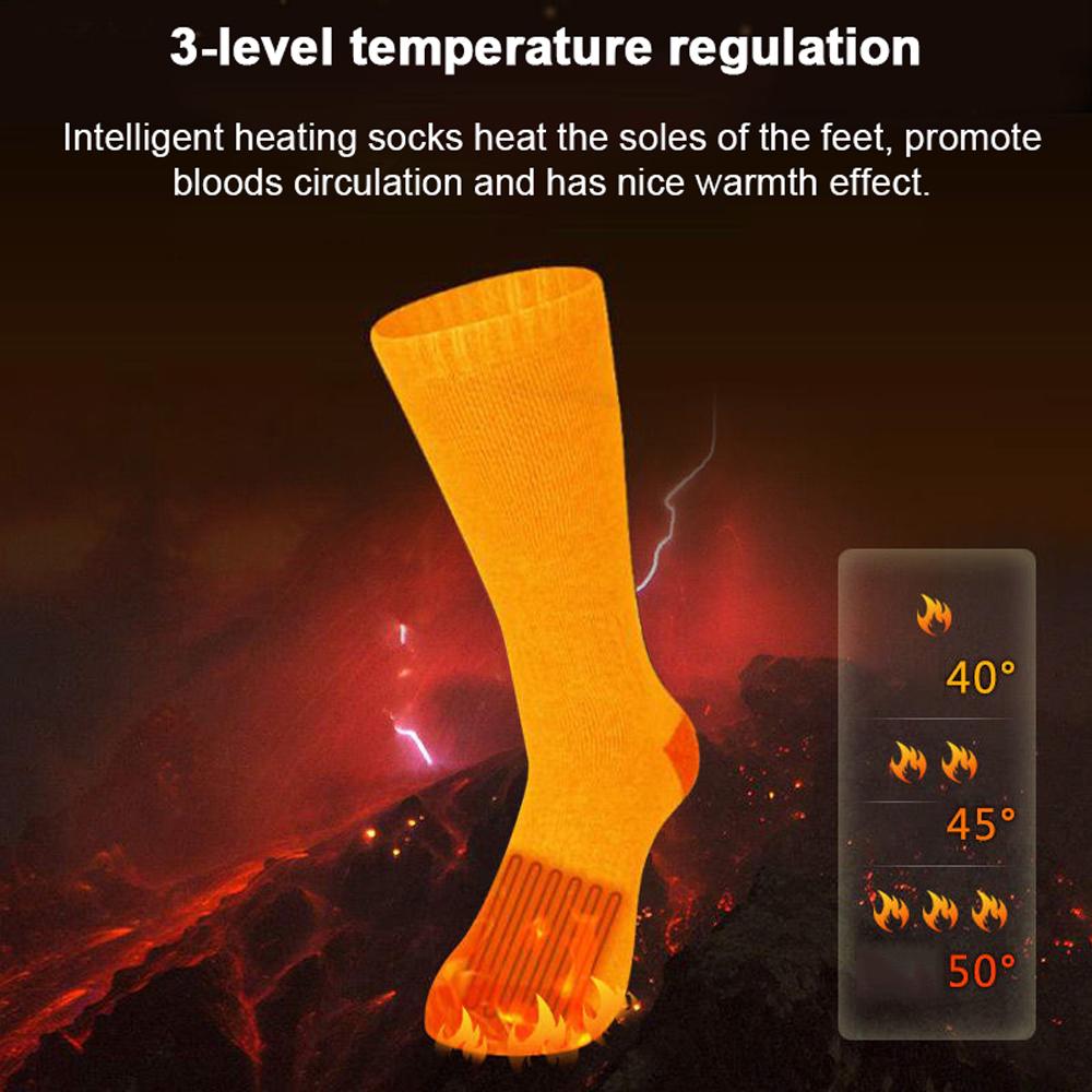 Electric Heated Socks for Men Women APP Control Rechargeable Heating Socks Battery Power Winter Warm Socks Feet Warmer for Cold Weather Camping Skiing Hiking Cycling