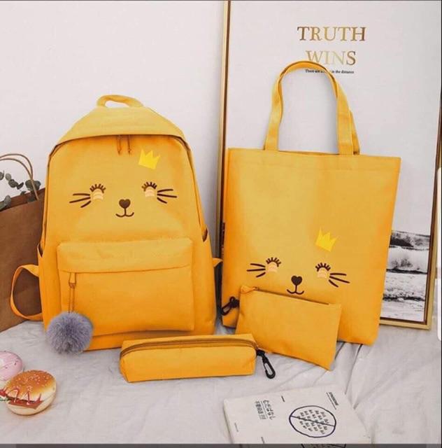 Combo balo vừa a4 và túi tote thời trang kiểu mới giá siêu rẻ của KiTiShop