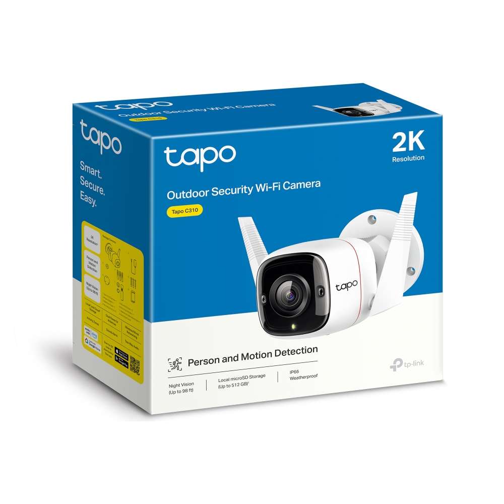 Camera WiFi Ngoài Trời TP-Link Tapo C310 | Ghi hình 2K 3MP | Âm thanh 2 chiều | Cảm biến hồng ngoại | Bảo hành 2 năm | Hàng Chính Hãng