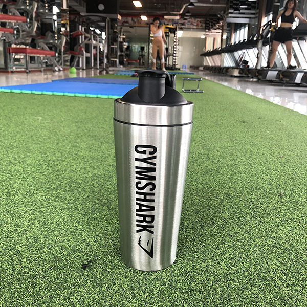 Bình Lắc Shaker - Bình Nước Inox Gym Shark Tập GYM (1 Lớp Không Giữ Nhiệt)