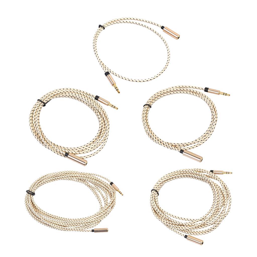 3.5mm Male to Female Jack Stereo Audio Extender Cord for Amplifier
