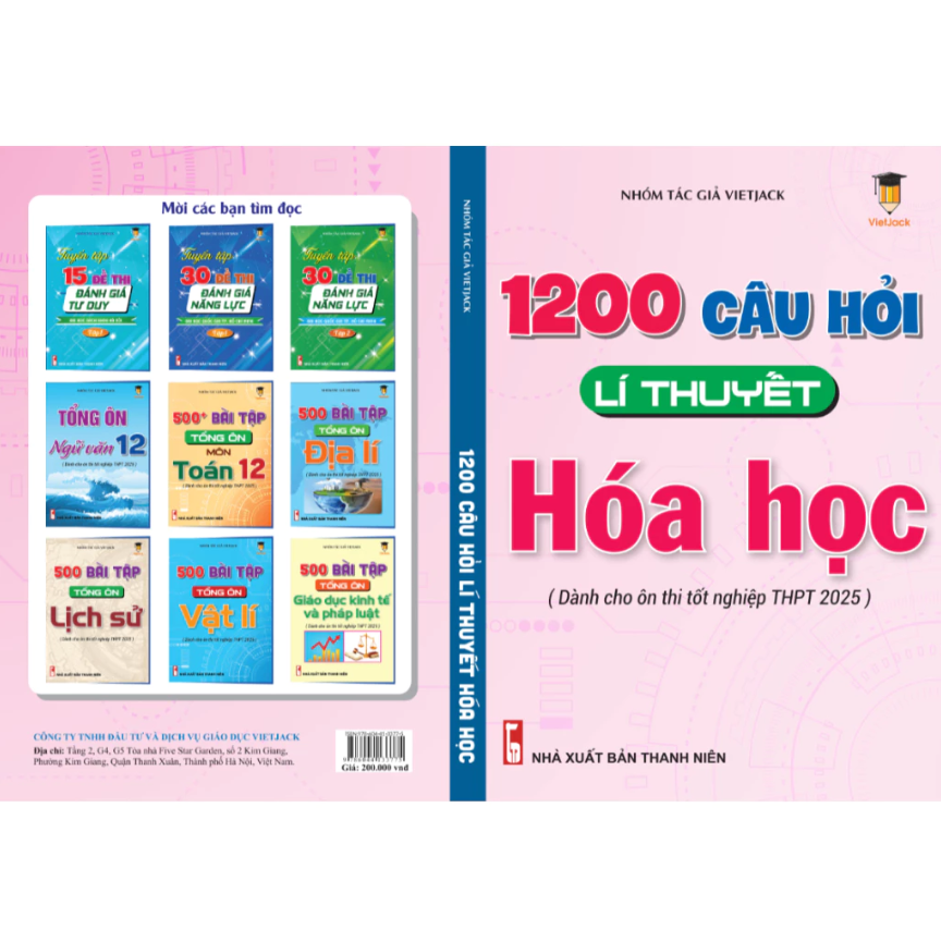 Sách - 1200 câu hỏi lí thuyết Hóa học (Dành cho ôn thi tốt nghiệp THPT 2025) VietJack