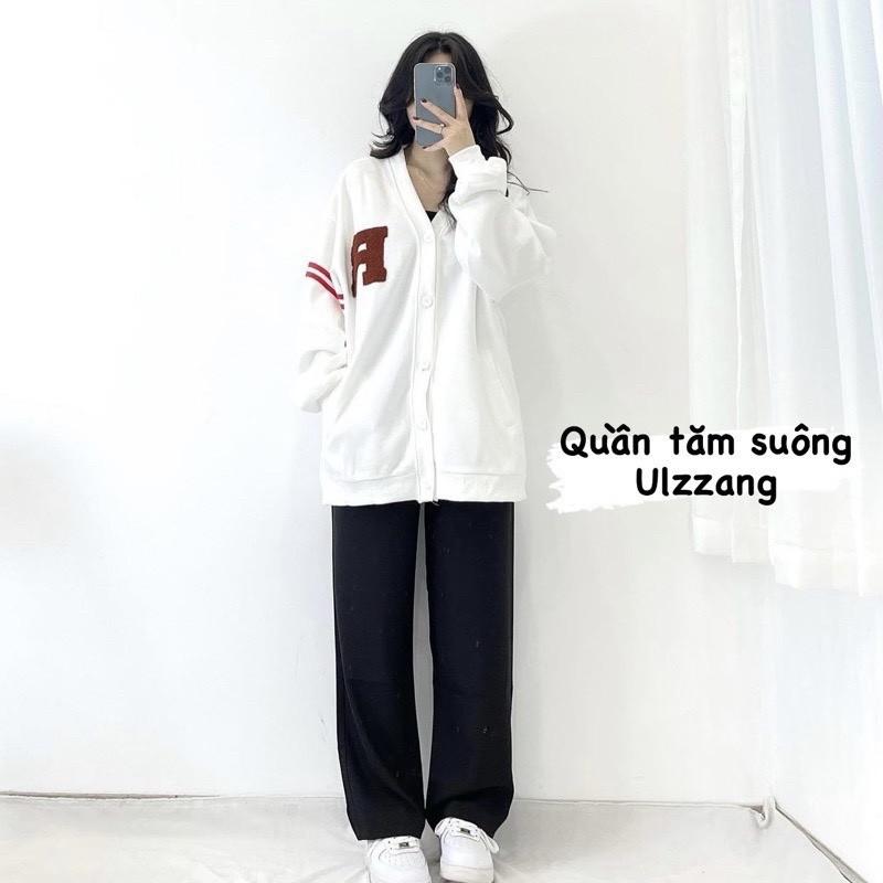 Quần Jogger nỉ tăm dáng rộng ống boom bo gấu 4 màu phong cách Ulzzang năng động thời trang