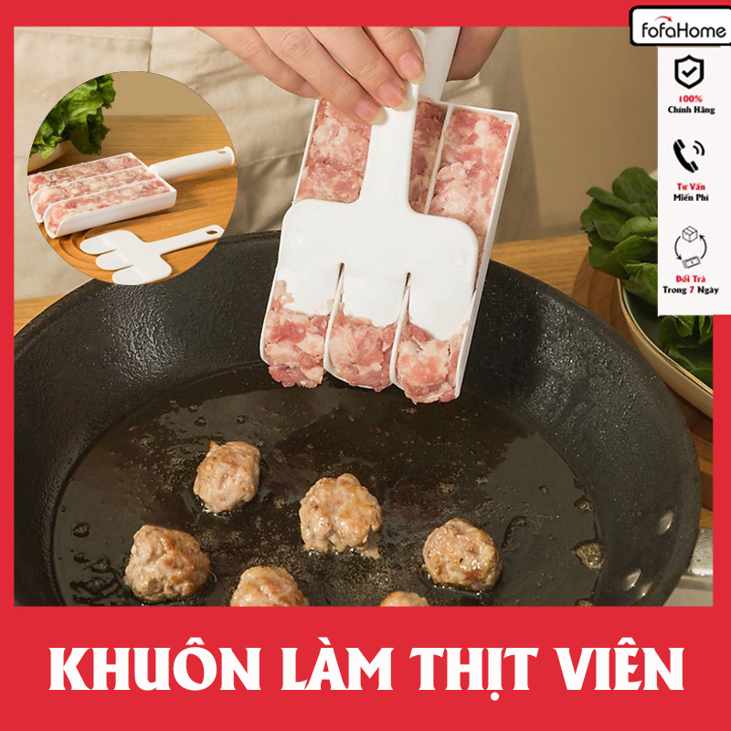 Dụng Cụ Làm Thịt Viên 3 Ngăn Đa Năng Cho Nhà Bếp Khuôn Làm Thịt Viên Bằng Nhựa Chống Dính Tiện Dụng