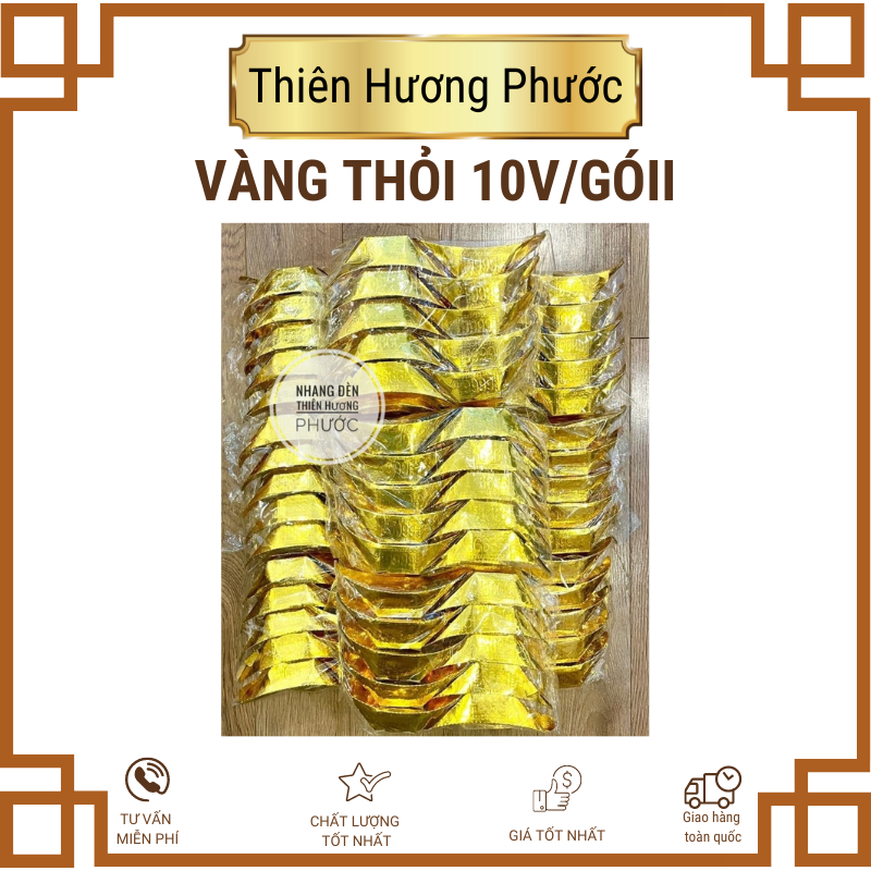 Vàng mã 9999 xấp 10 thẻ in đẹp