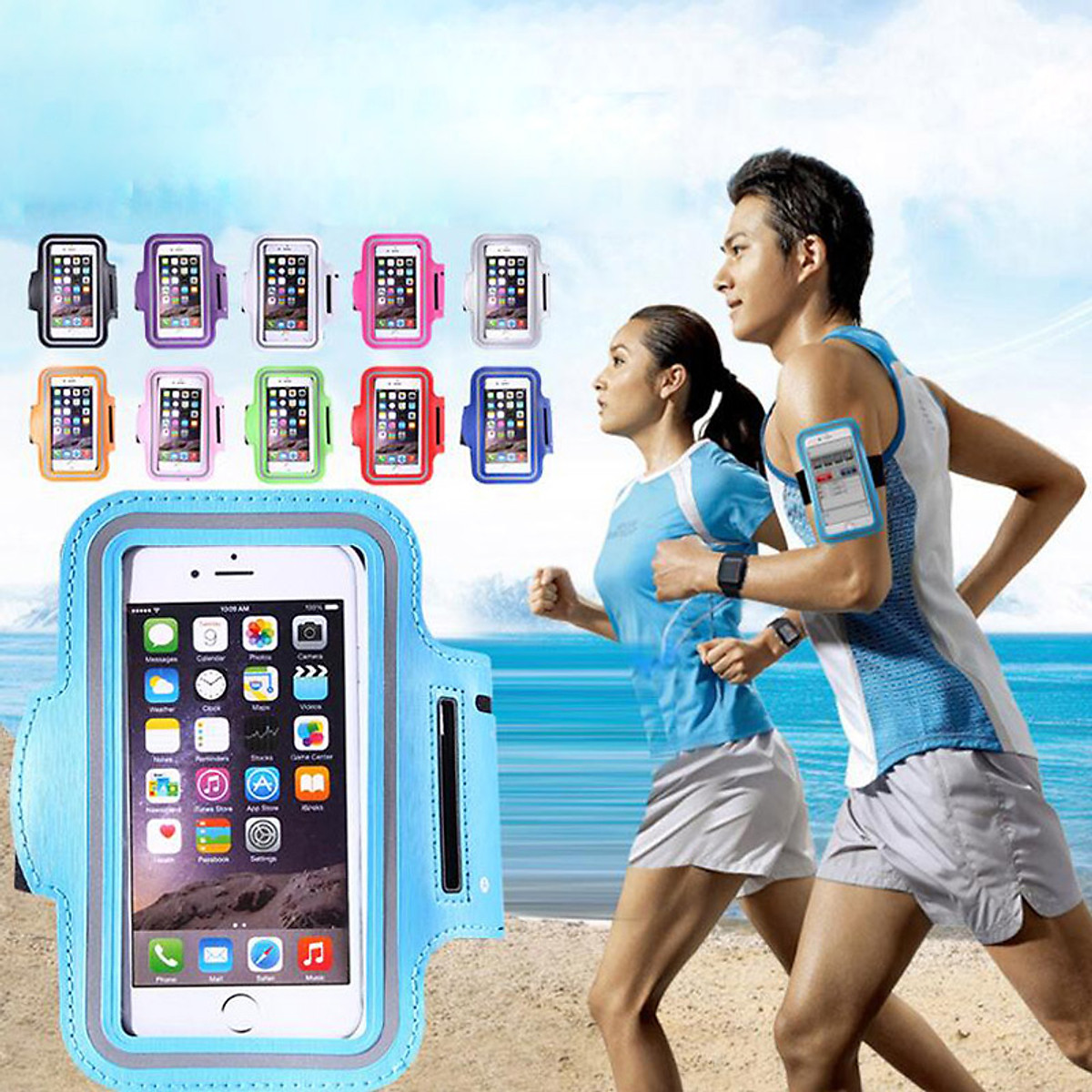 Bao Đeo Tay Đựng Điện Thoại Di Động Chơi Thể Thao Chạy Bộ - Giao màu ngẫu nhiên