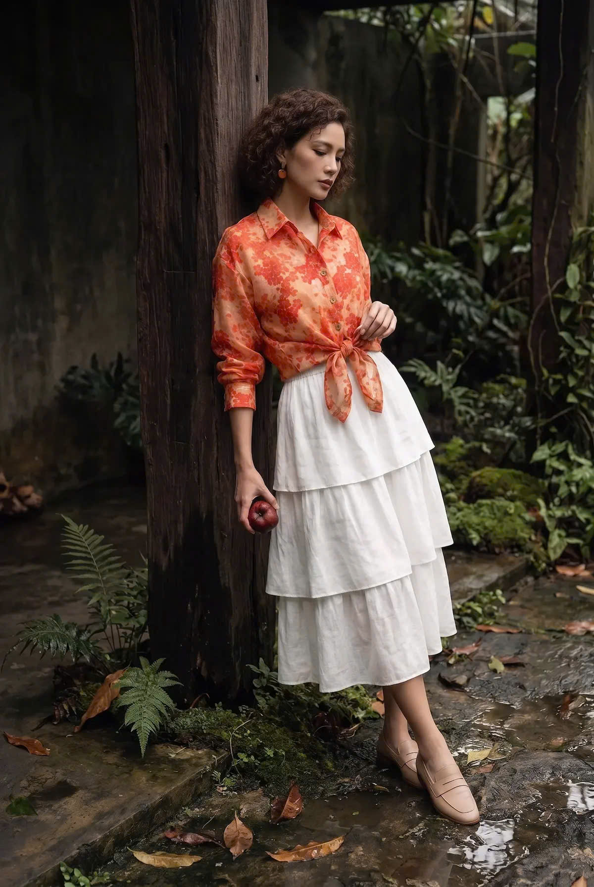Áo Sơ Mi Dáng Rộng Oversize Gai Xanh Ramie Thanh Minh Top175 Thời trang Hity