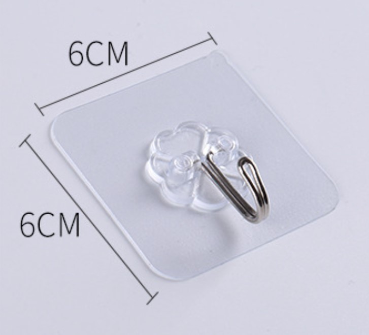 Móc dán treo tường siêu chịu lực - Trong suốt, siêu dính
