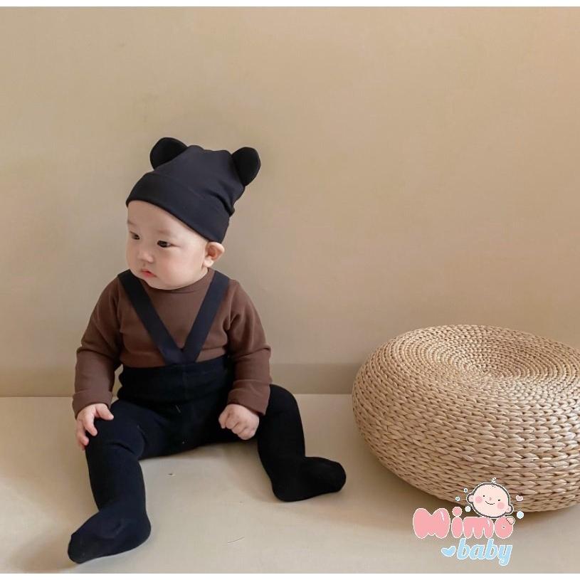 Áo cotton dài tay màu trơn phong cách hàn quốc BBAMMA cho bé Mimo baby A04