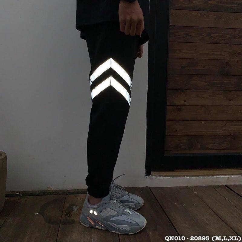 Quần Jogger Phản Quang Siêu Hot, quần jogger basic nam nữ