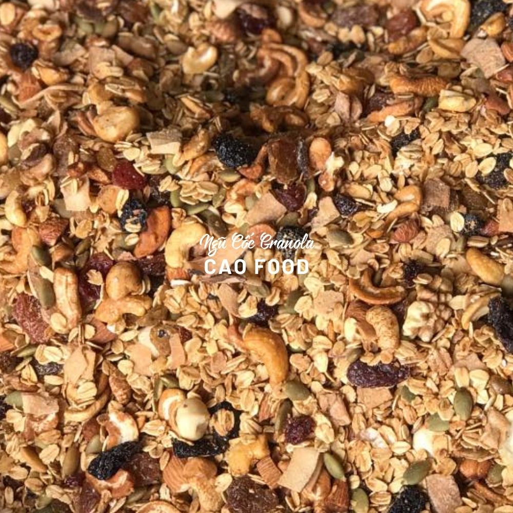 Granola siêu hạt CAO FOOD - Ngũ cốc hạt nướng mật ong dinh dưỡng, healthy, keto, ăn kiêng, ăn chay,...