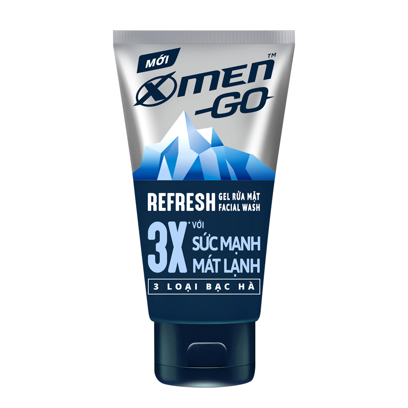 Sữa rửa mặt X-Men Go REFRESH 3 Loại Bạc Hà 100G