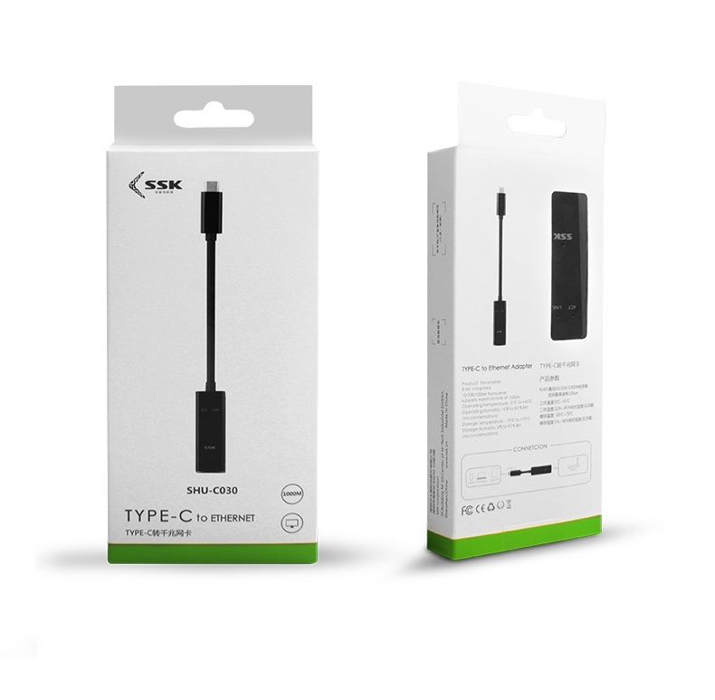 Cáp chuyển USB Type-C sang Lan SSK SHU-C030 - Hàng chính hãng