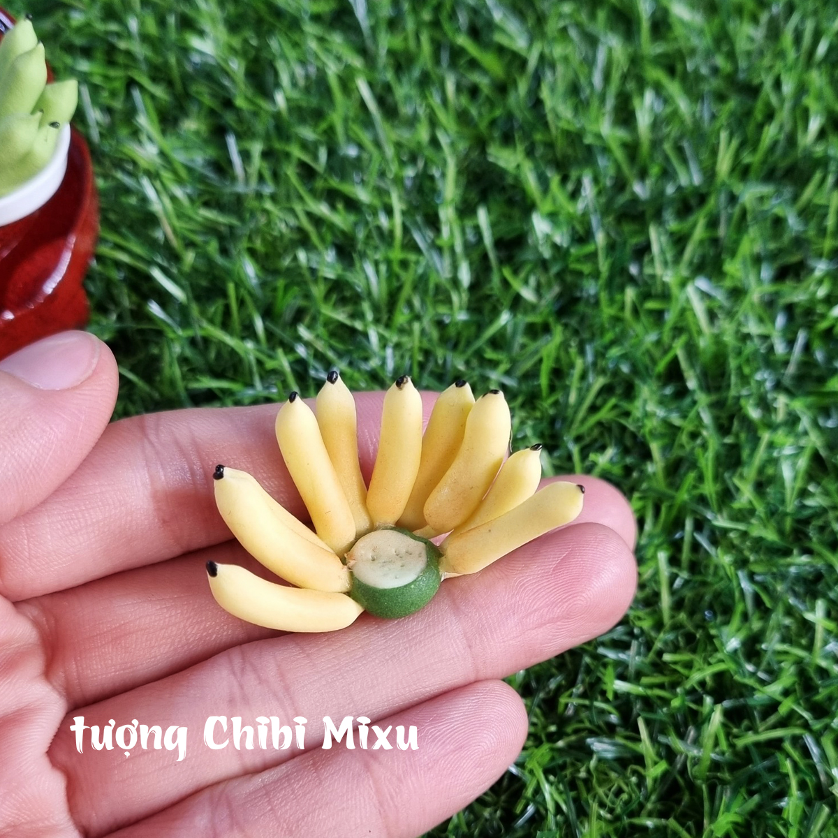 Mô hình Miếu thần tài - Thổ Địa mini kèm bình hoa, dĩa trái cây, 5 chum nước, lư Đồ trang trí Quà tặng Giàu có