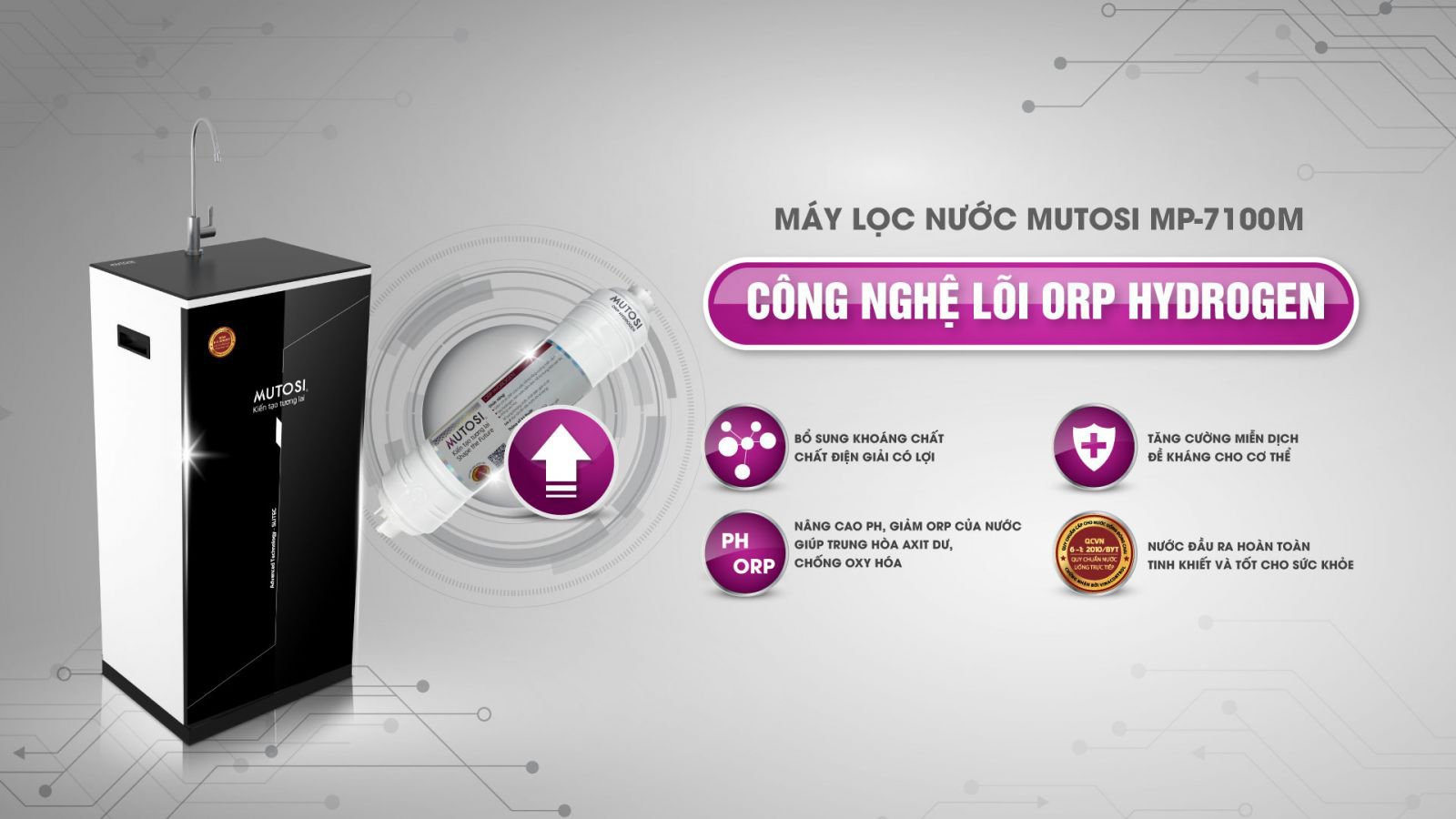 Máy lọc nước RO 10 lõi MP-7100M - Công nghệ nhật bản - Hàng chính hãng