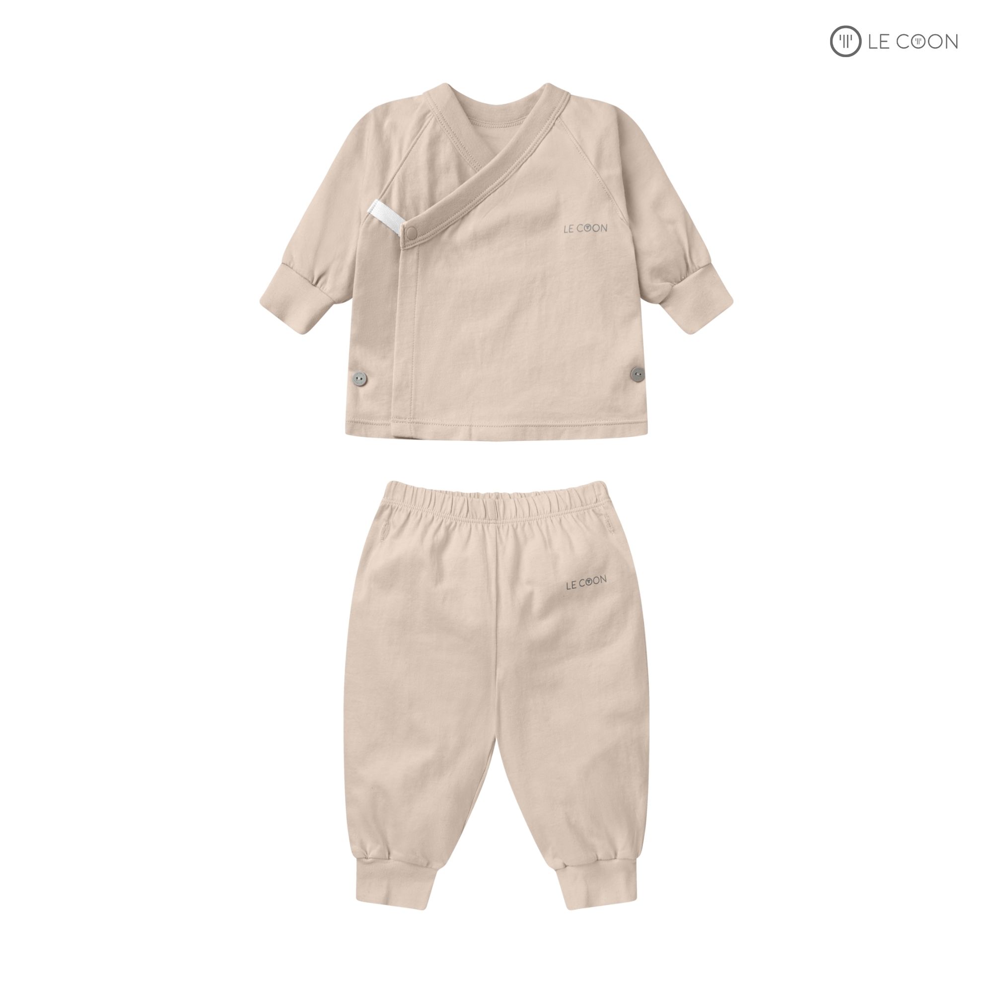 LE COON | BỘ ĐỒ CÚC BẤM DÀI TAY QUẦN BOM | COOL | 0 - 18 tháng