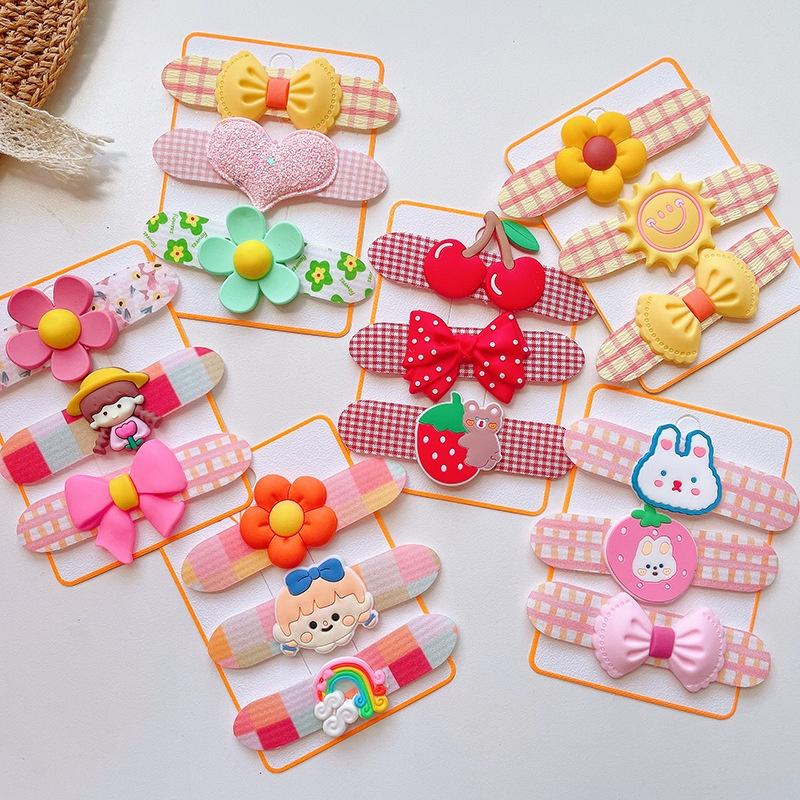 Set 3 Băng Đô Dán Tóc Cho Bé Gái(Túi PPF/Loại Ngắn)