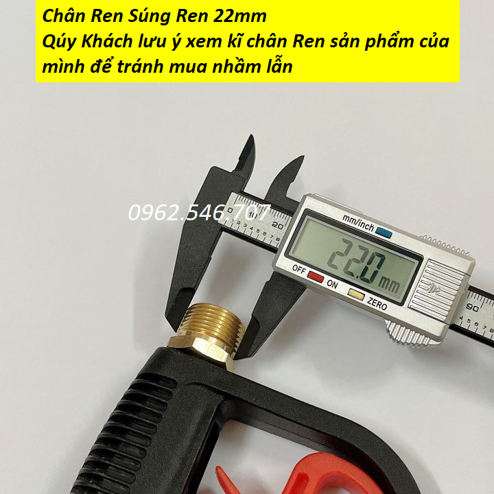 Súng xịt - vòi xịt rửa xe áp lực cao kèm ống nối dài 30cm ren 22 và 14mm ( Loại TốT  )