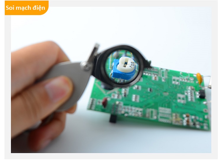 Kính lúp mini hỗ trợ xem tem mác, đọc sách phóng đại 15 lần tích hợp móc khóa M096