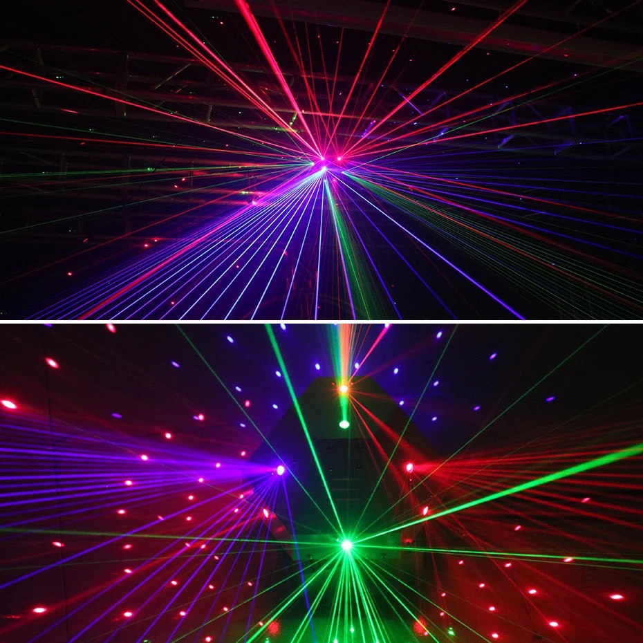 [GTP] ĐÈN NẤM LASER 11 MẮT - HIỆU ỨNG CHÙM TIA + MÔ HÌNH ÁNH SÁNG LASER  RGB .