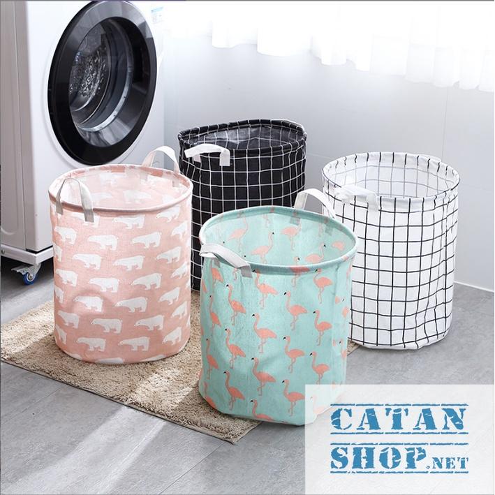 Sọt vải, Giỏ vải đựng quần áo bẩn để giặt chống thấm nước, đựng đồ chơi, đồ đa năng chống thấm nước GD539-W02MAU