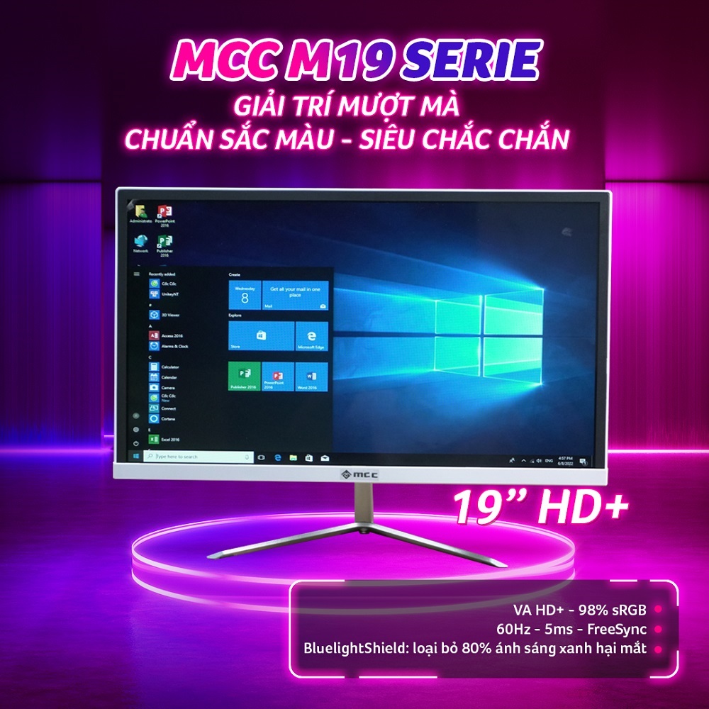 Bộ PC All In One MCC 3341P19 CPU Core i3 Processor, 4GB, 128GB SSD, WIFI, 19&quot; - Hàng chính hãng