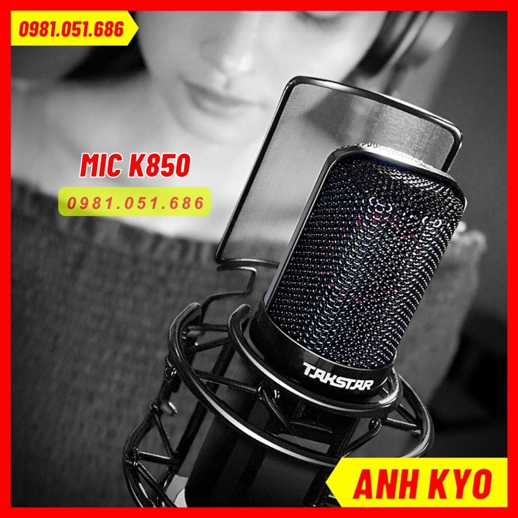 Mic pc k850 cao cấp chuyên nghiệp micro thu âm takstar pc k850 hát livestream thiết kế cực đẹp bảo hành 1 năm