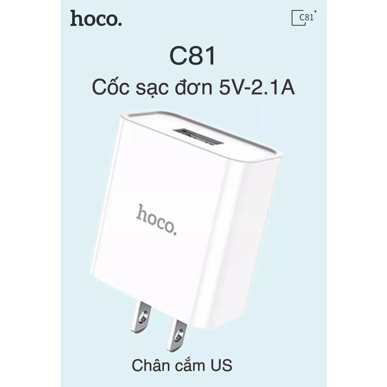 Cốc Sạc Nhanh Hoco C81 2.1A , Hàng chính hãng