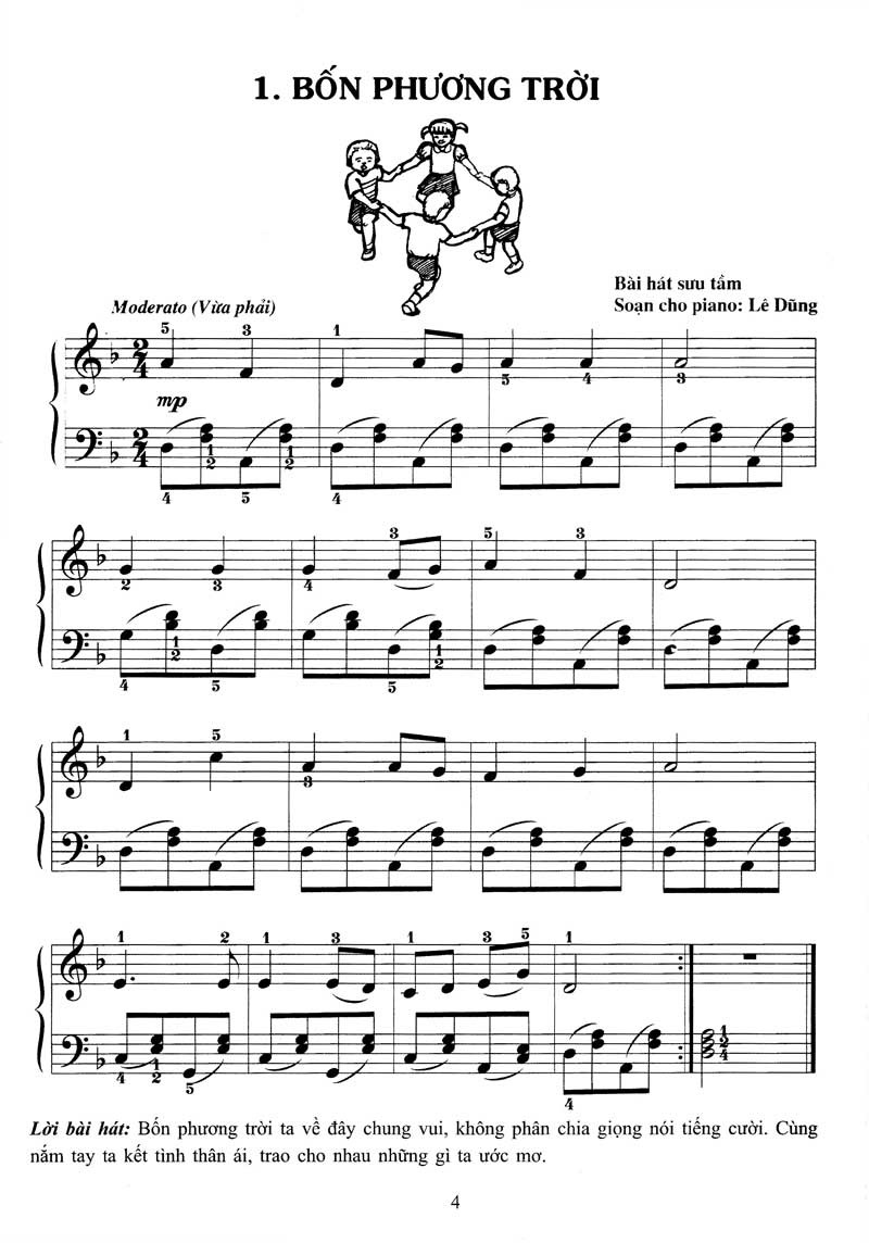 Piano Cho Thiếu Nhi - 220 Tiểu Phẩm Nổi Tiếng - Tập 4