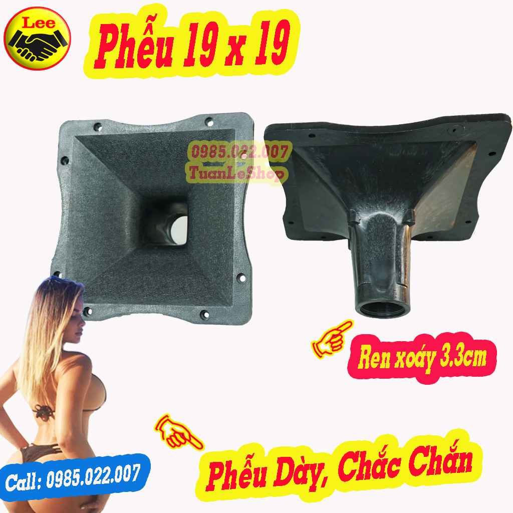 PHỄU LOA TREBLE 19X19CM CH VÂN SẦN  – HỌNG LOA TREP 19X19 – GÁI 01 PHỄU