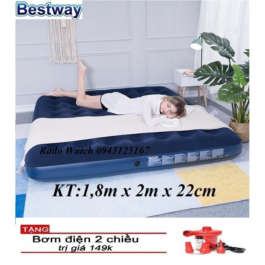 ĐỆM HƠI - NỆM HƠI TIỆN DỤNG CỠ ĐẠI 67004: 2,03M X 1,83M X 22CM KÈM BƠM HƠI+ 1 GỐI HƠI