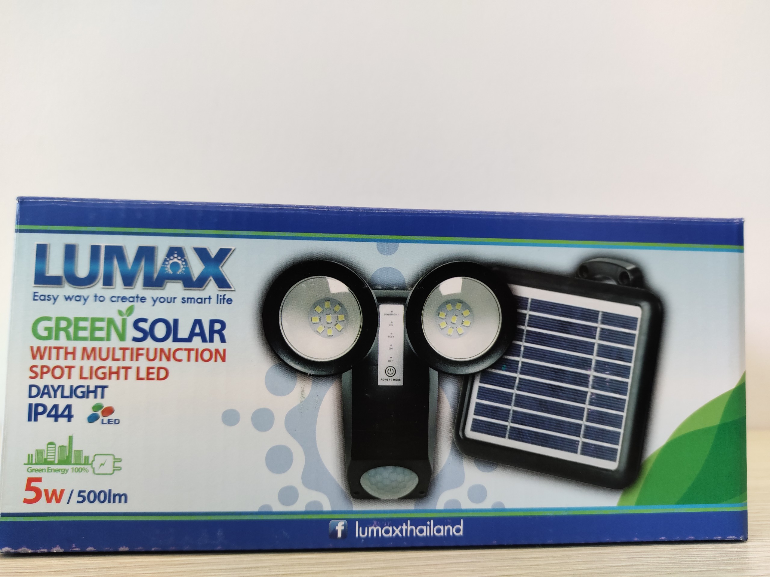 ĐÈN PHA NĂNG LƯỢNG MẶT TRỜI, LUMAX#EWM5W, CẢM BIẾN, XX THÁI LAN