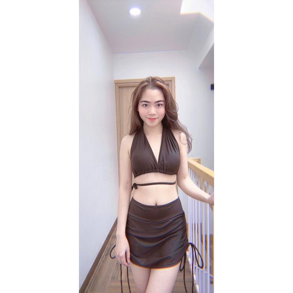 BIKINI, ĐỒ BƠI ĐI BIỂN HAI MẢNH ÁO BUỘC DÂY QUẦN RÚT HAI BÊN HÔNG PHỐI NHIỀU KIỂU SEXY ODERI HM-035