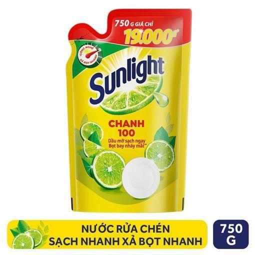 COMBO 3 Túi Nước rửa chén Sunlight Chanh 100 Túi 750gx3