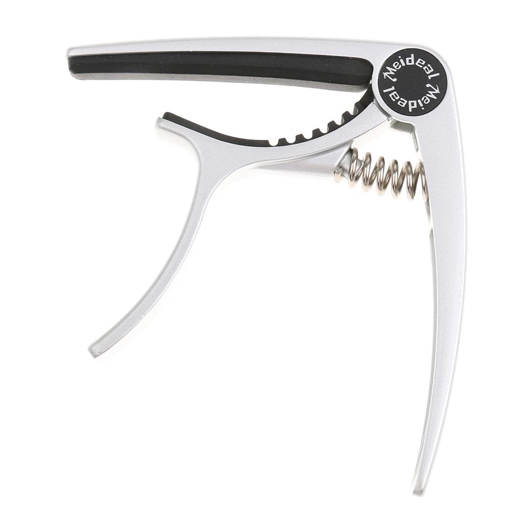 Bạc Guitar Thay Đổi Nhanh Đàn Ukulele Lò Xo Thép Capo Kẹp Nghe Nhạc Cụ
