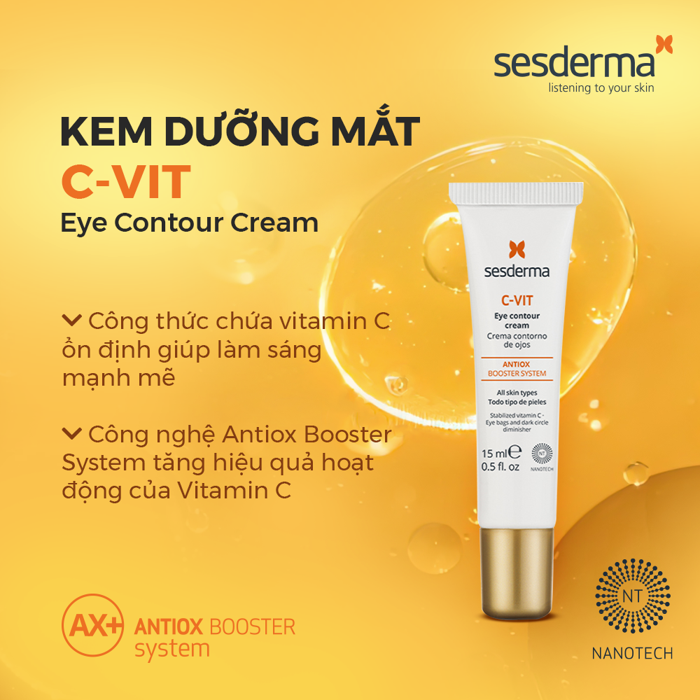 Kem dưỡng mắt Sesderma C-VIT Eye Contour Cream 15ml