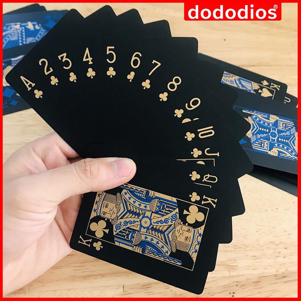 Bộ Bài Tây Đen Siêu Đẹp - Chất Liệu Nhựa PVC Chống Thấm Nước Siêu Bền - Chính hãng dododios -PVC Vàng