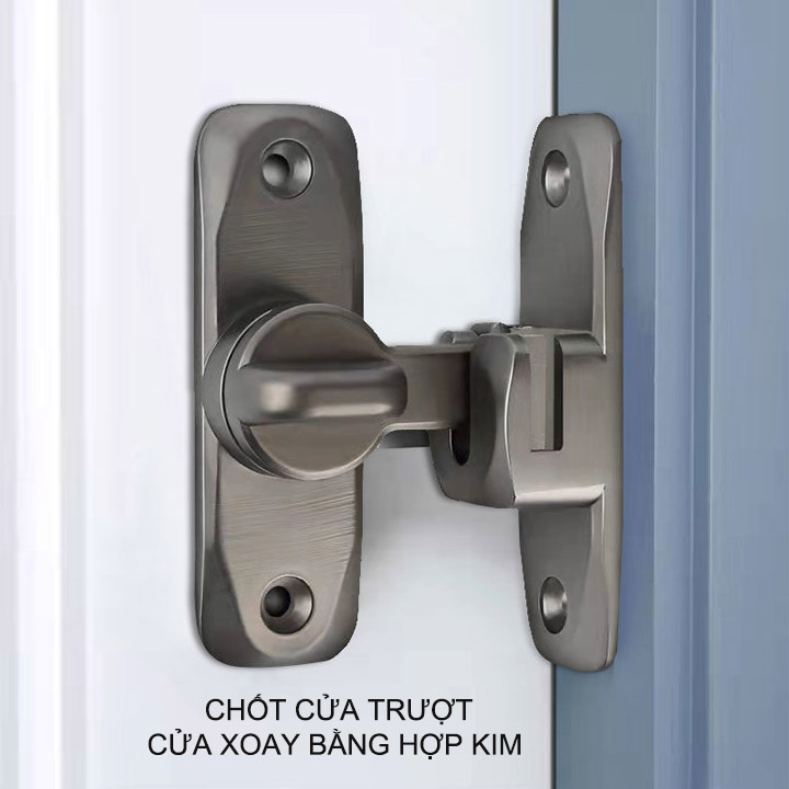Bộ chốt khóa cài cửa chống trộm cho cửa trượt, xoay bằng hợp kim dày dặn SK03