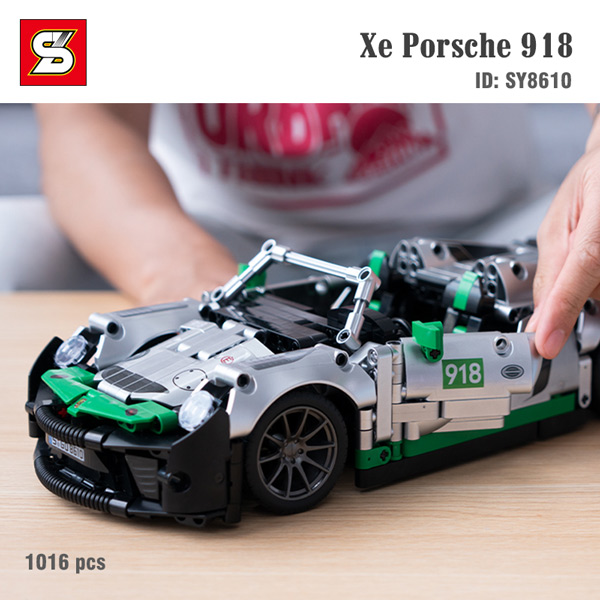 Bộ đồ chơi lắp ghép, xếp hình Siêu xe Porsche 918 - SY BLOCK SY8610 ( có 2 bản)