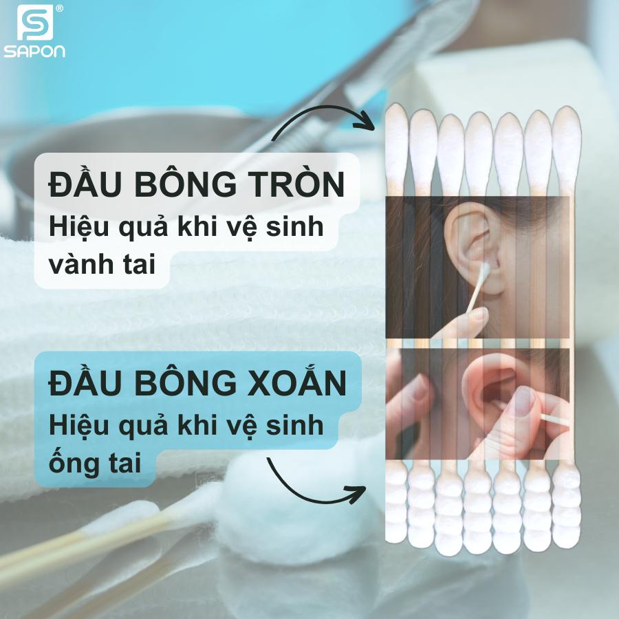 [Lố 6 túi ] Tăm bông vệ sinh người lớn NOVA thân trúc [TB01-515] trúc 200 que