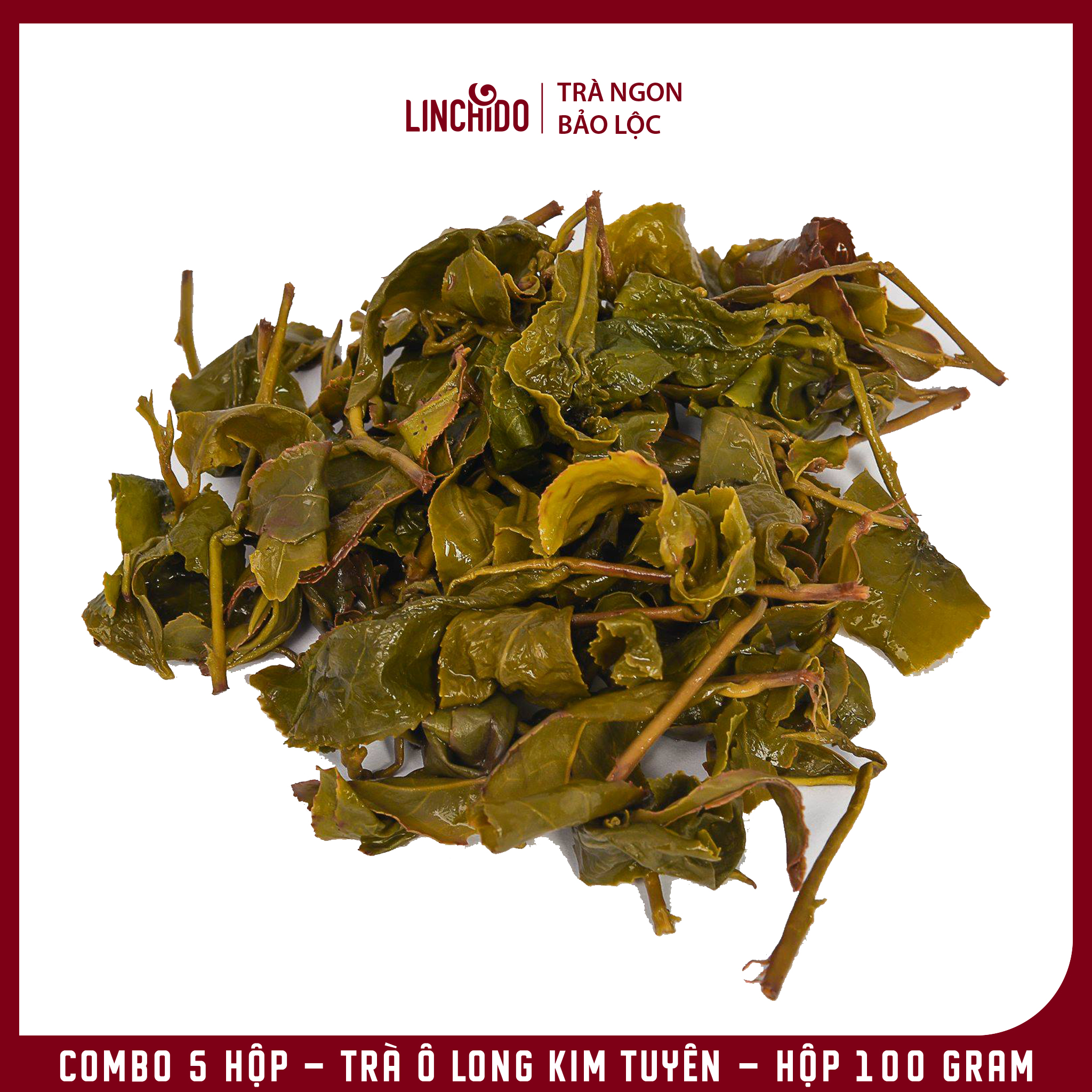 Combo 5 Hộp - Trà Ô Long Kim Tuyên - Hộp 100 Gram