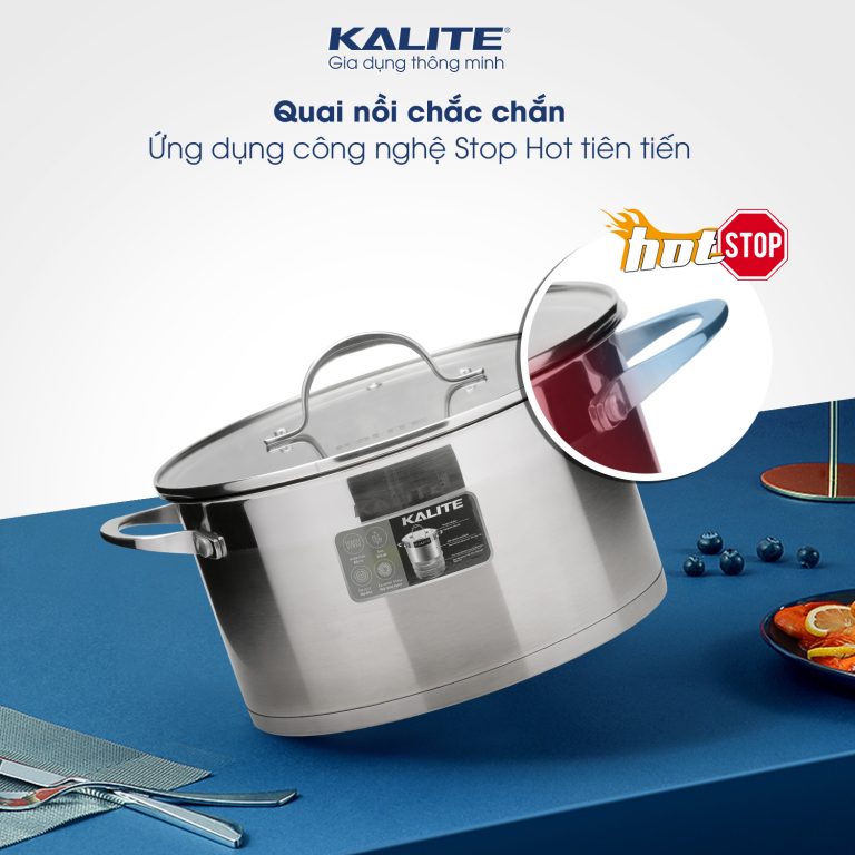 Bộ Nồi Chảo Inox Cao Cấp KALITE KL-333 Tiêu Chuẩn Châu Âu Chống Bám Dính Gỉ Sét - Hàng Chính Hãng