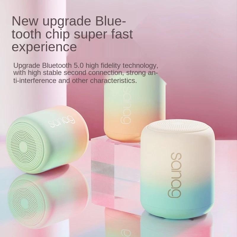 X6s loa bluetooth không dây bass thép nhỏ bằng súng di động di động của máy siêu loa siêu âm với thẻ TF kỹ thuật số 3D Color: sakura pink