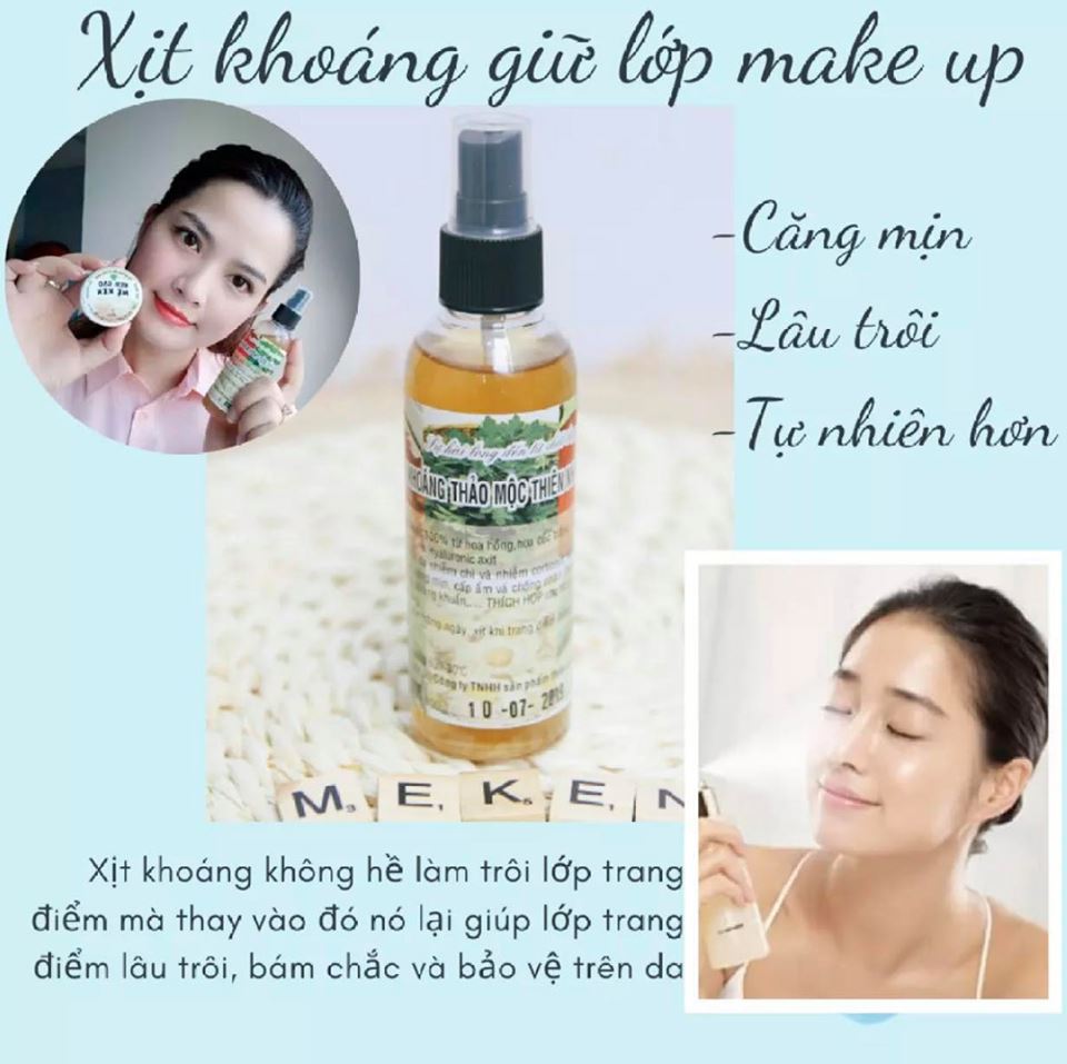 XỊT KHOÁNG THẢO MỘC THIÊN NHIÊN MẸ KEN 100ML- cấp ẩm da, dưỡng da, chống nắng